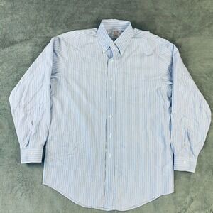 Brooks Brothers Shirt Madison Mens 15.5 Striped Supima Cotton Button Up Down
